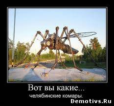 Демотиватор: Вот вы какие челябинские комары